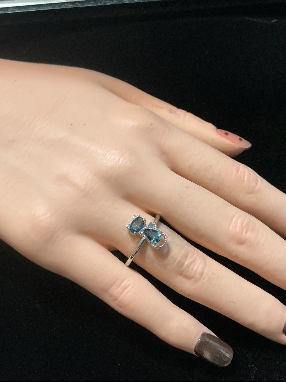 Adjust. Cat London Blue Topaz ring